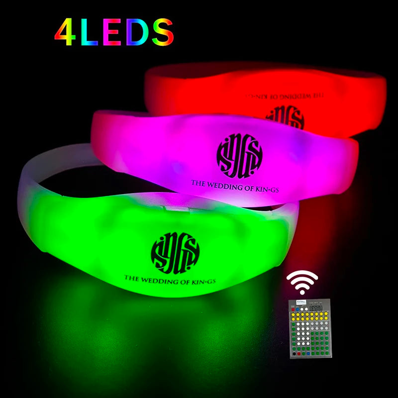 Custom DMX512 LED Wristbands | 100-Piece MOQ & 3-Day Lead Time | Concerts & Festivals | 15 Colors