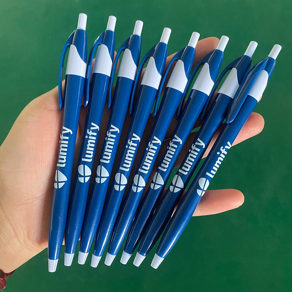 Custom Promotional Pens: 50 MOQ, 10-Day Lead, EN71/REACH | 1.0mm Ballpoint with Logo