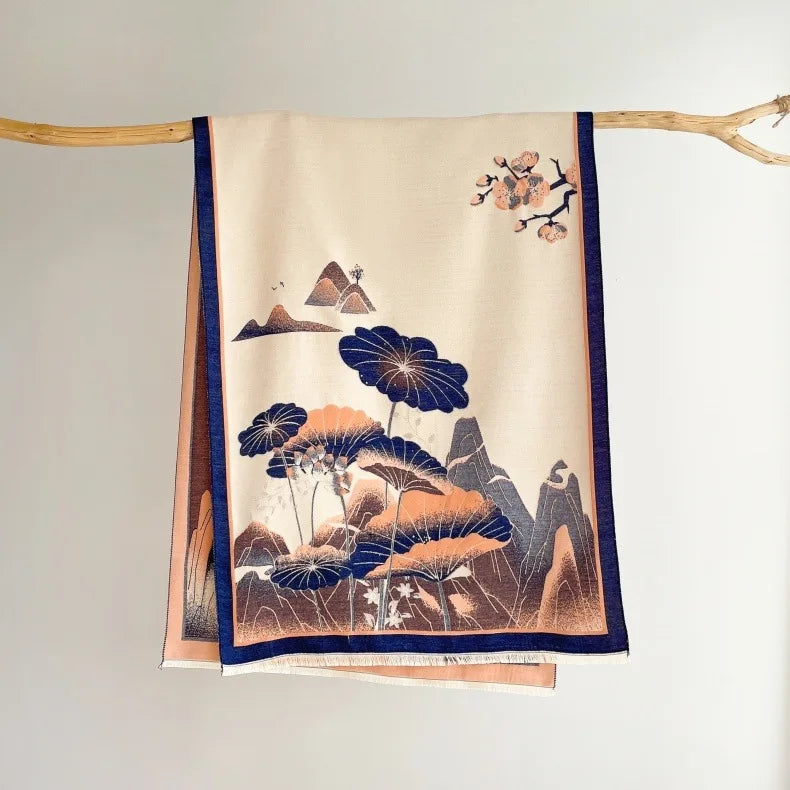 Custom Jacquard Men's Winter Scarves | 20-Piece MOQ & 10-Day Lead Time | Windproof Polyester