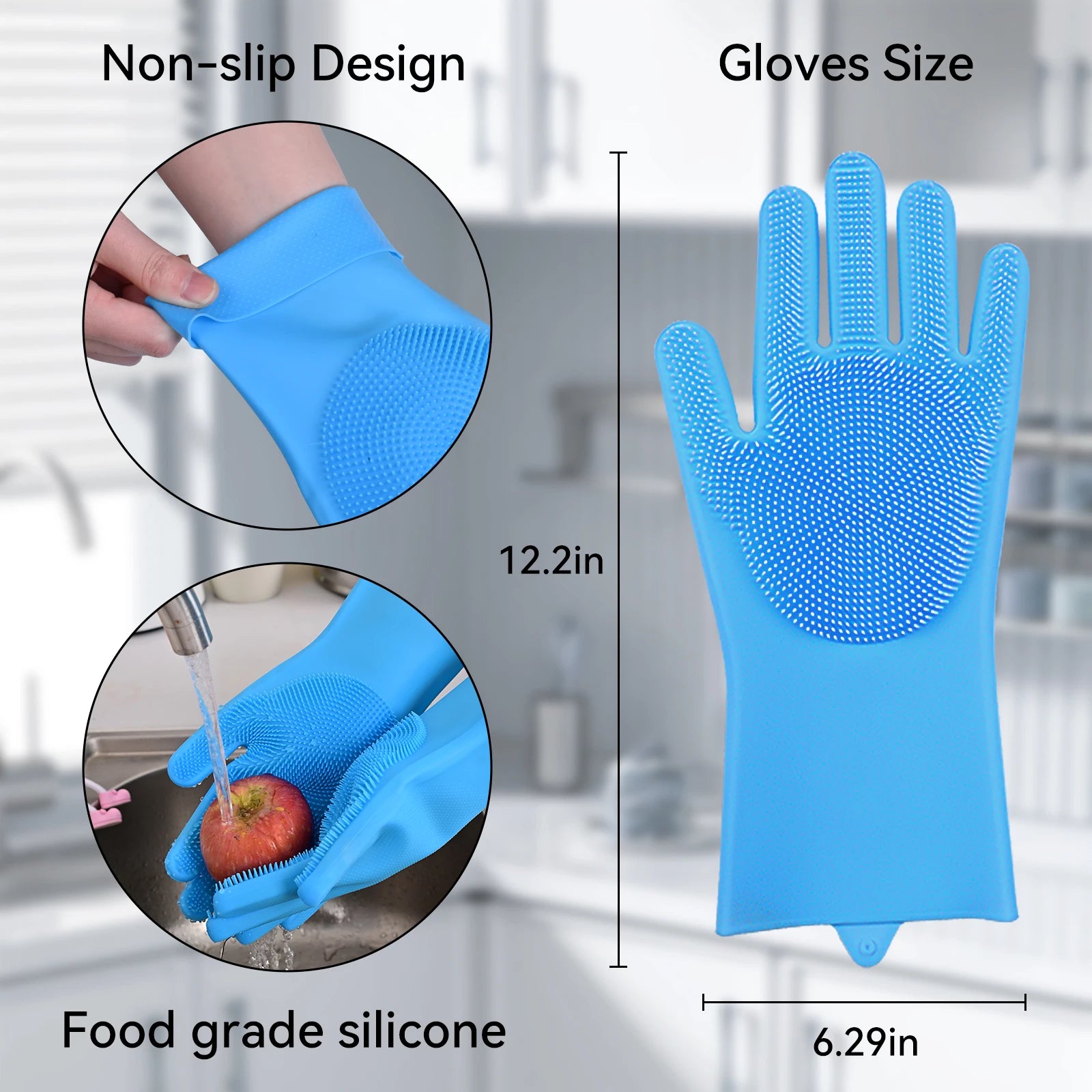 Custom Silicone Dishwashing Gloves | 600 Pcs MOQ | Waterproof Kitchen Gloves for Restaurant & Household