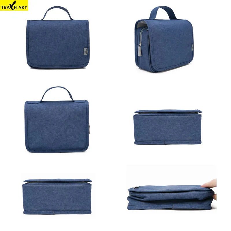 Custom Hanging Toiletry Bag — 500 MOQ, 35-Day Lead Time