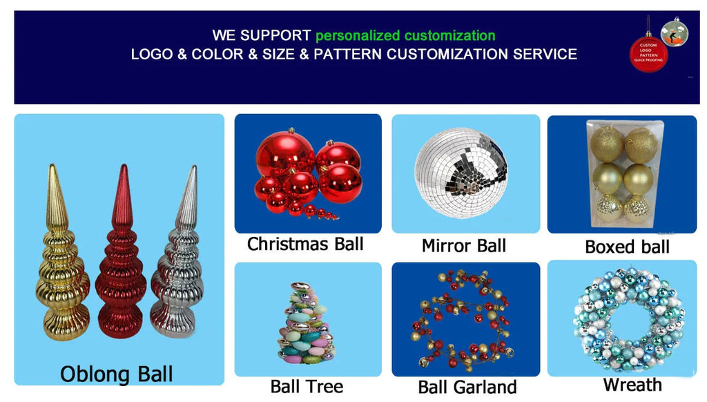 Custom Christmas Ornament Balls Wholesale | Personalized Logo 1-4 Color Print