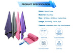Custom Microfiber Beach Towel Set — Quick Dry Sand Free with Mesh Bag | 100 Pcs MOQ | Swim Towels Bulk