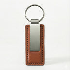 Custom Genuine Leather Keychain with Logo | 10-Piece MOQ