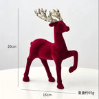Flocked Reindeer Ornaments with Glitter Antlers Wholesale | MOQ 5