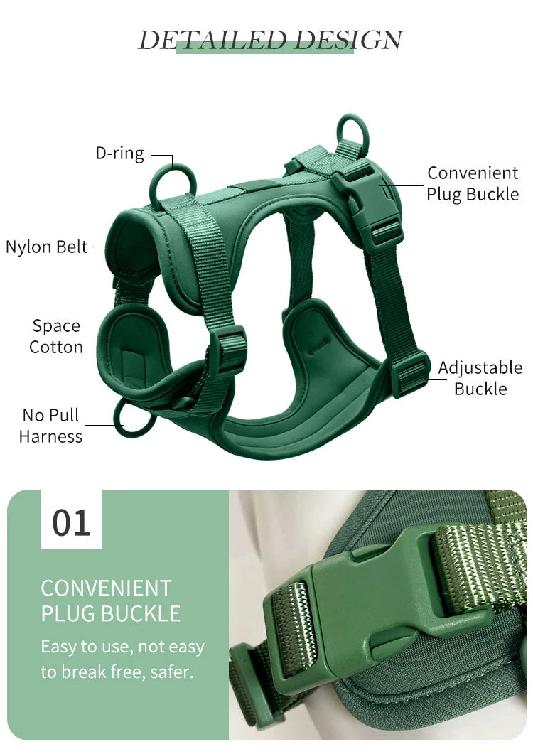 Custom Dog Harness Set with Logo | 300 MOQ | PVC Waterproof