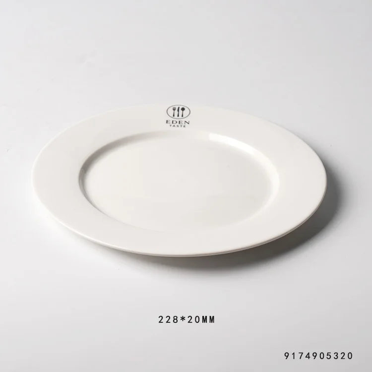 Custom Logo Porcelain Tableware Plates | Hotel Restaurant Wholesale