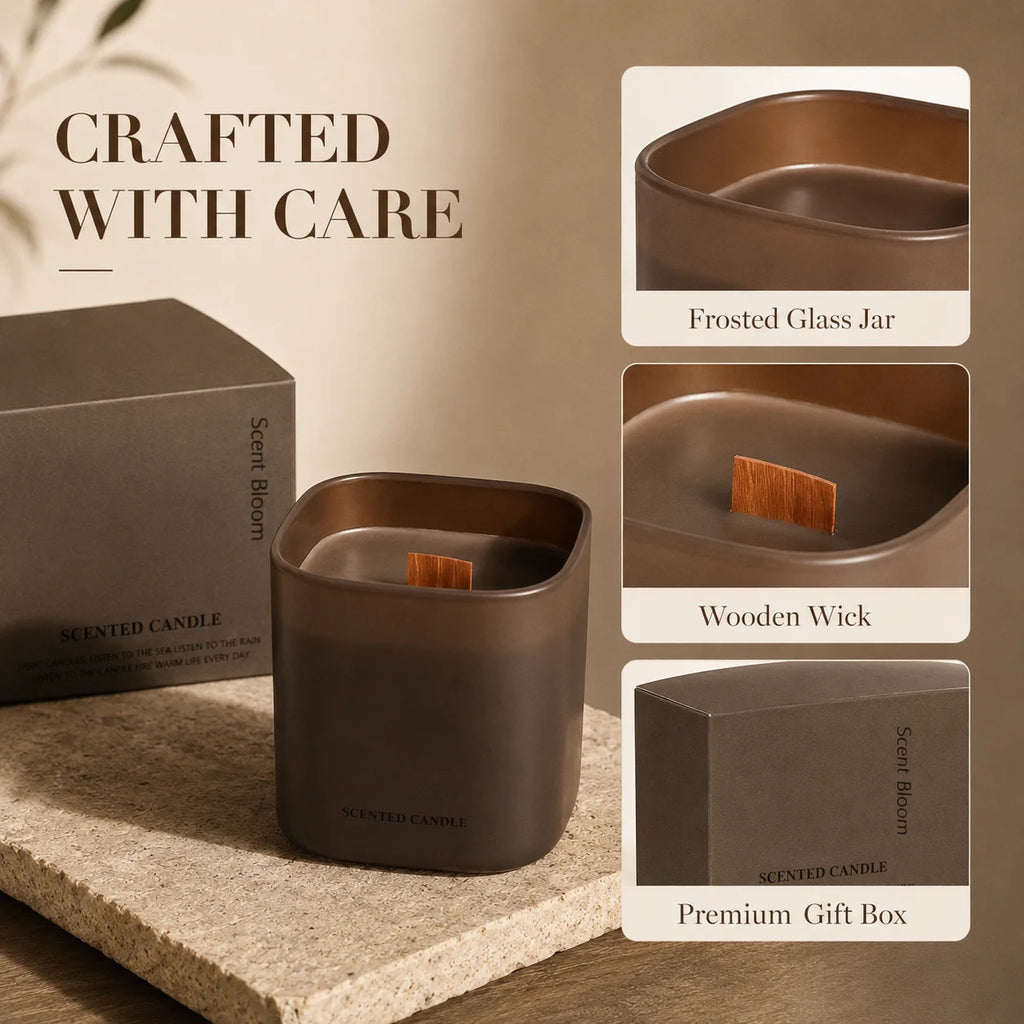 Custom Logo Woodwick Soy Wax Scented Candle | Eco MOQ 1000
