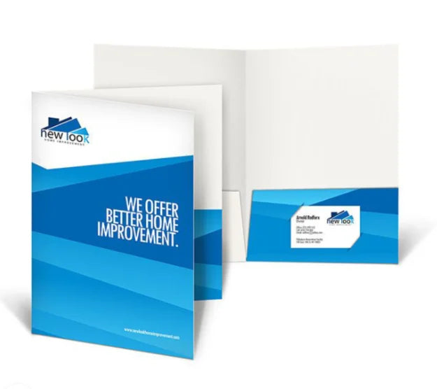 Folder Free Design 14pt 12pt Matte Folder Custom Printing UV Logo File Pocket Name Card Slot A4 Paper Presentation File Folders