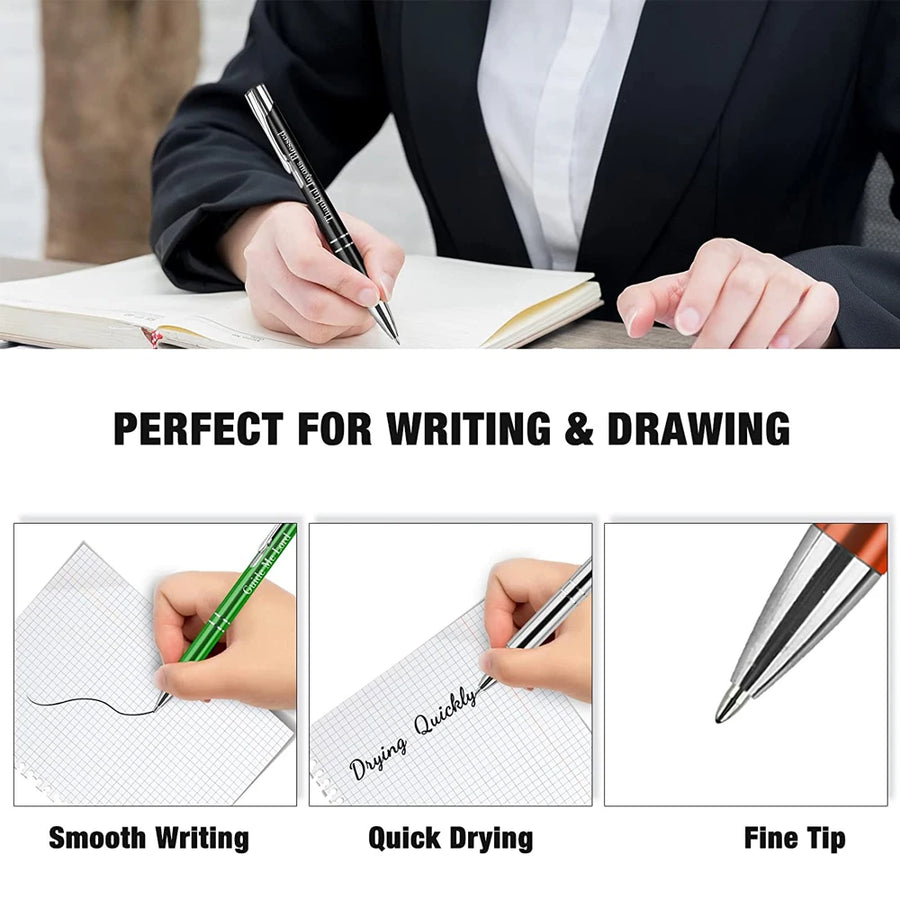 Custom Metal Pens with Laser Engraved Logo | 1,000 MOQ, Parker Refill, Bulk Promotional