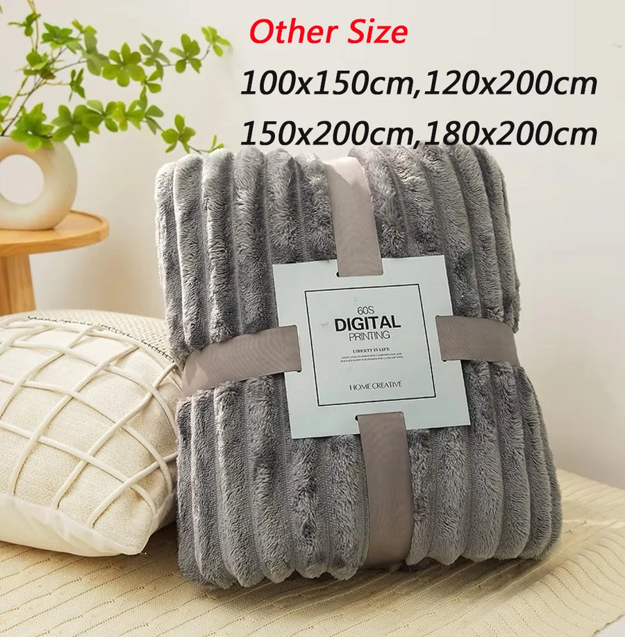 Custom Logo Fleece Throw Blanket | Anti-Pilling MOQ 20
