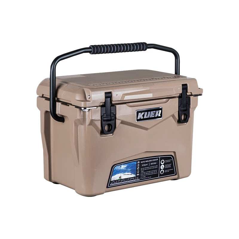 Custom 20QT Rotomolded Cooler: LLDPE, 3-5 Day Ice, Food-Grade PE | Camping Ice Box