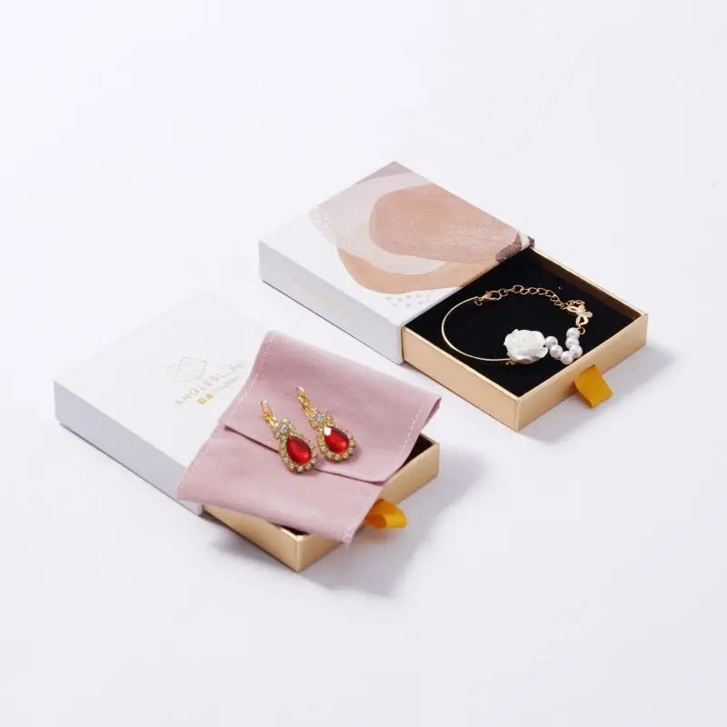 Custom Jewelry Packaging Boxes with Logo — Eco-Friendly Drawer & Magnetic Closure
