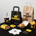 Custom Fast Food Packaging Boxes — Oil & Moisture Protection, 500 Boxes MOQ