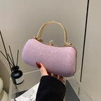 Custom Crystal Clutch Bags – PU Evening Bag with Crystal Handle