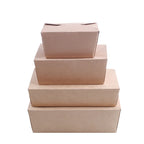 Food-Grade Kraft Takeaway Boxes | 1,000 Pcs MOQ, 5 Sizes | Stamping/Embossing