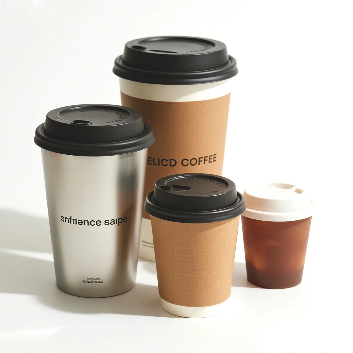 Wholesale Disposable Double Wall Paper Coffee Cup with Lids