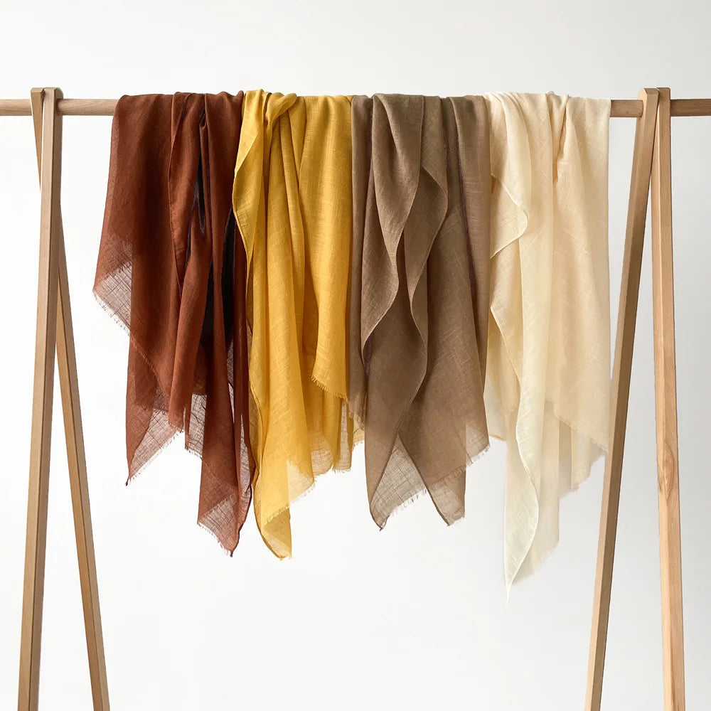 Custom Bamboo Knot Cotton Scarves 180x80cm | 18 Colors | Bulk Boutique Scarves
