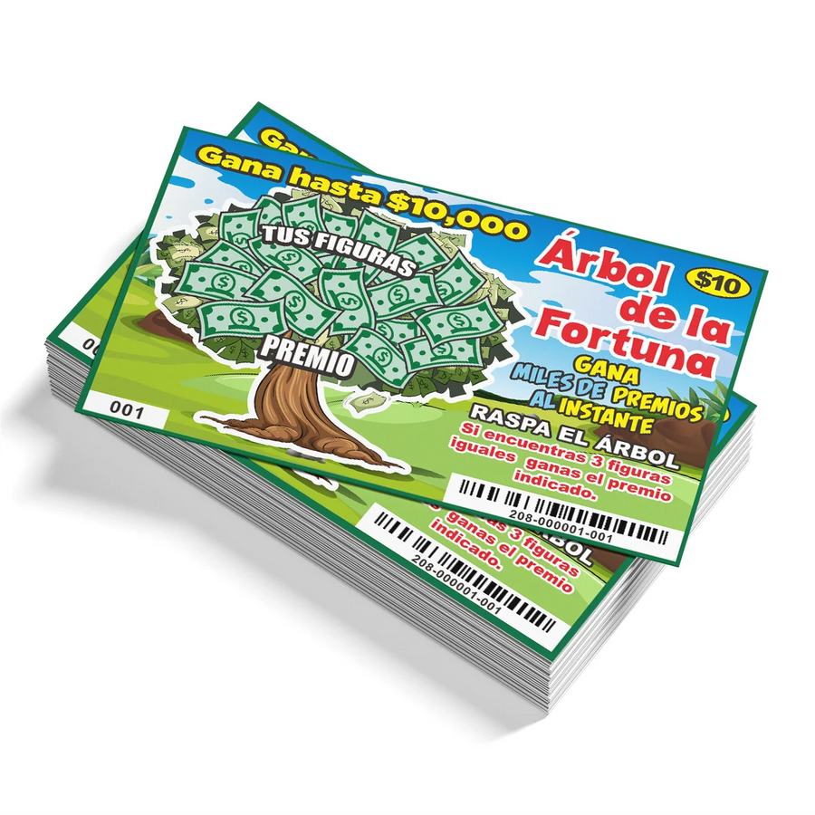 Custom Scratch Cards 5000 Pcs | Scratch-Off Lottery Tickets Promotional