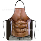 Waterproof Polyester Apron | 3D Printed Cartoon Barbecue Apron