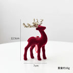 Flocked Reindeer Ornaments with Glitter Antlers Wholesale | MOQ 5