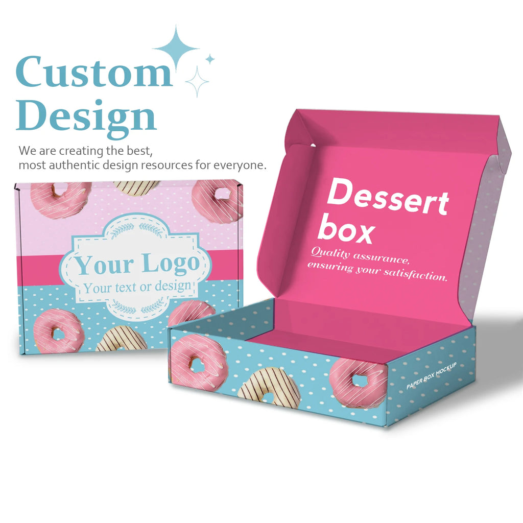 Custom Biodegradable Corrugated Box | Folding Cake Cookie Packaging | Wholesale