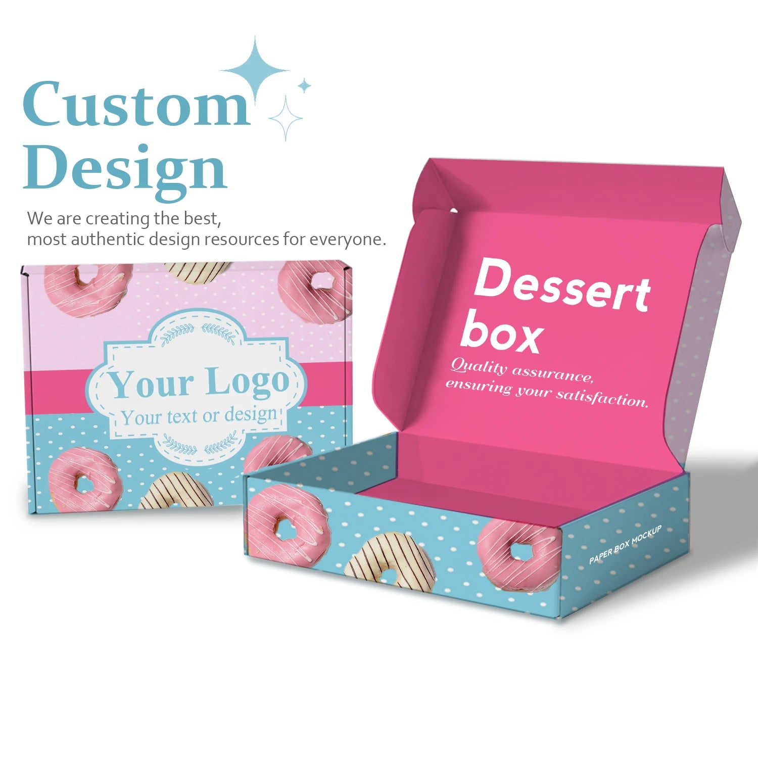 Custom Biodegradable Corrugated Box | Folding Cake Cookie Packaging | Wholesale