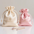 Custom Satin Jewelry Pouch Wholesale | Drawstring Bag 500 MOQ