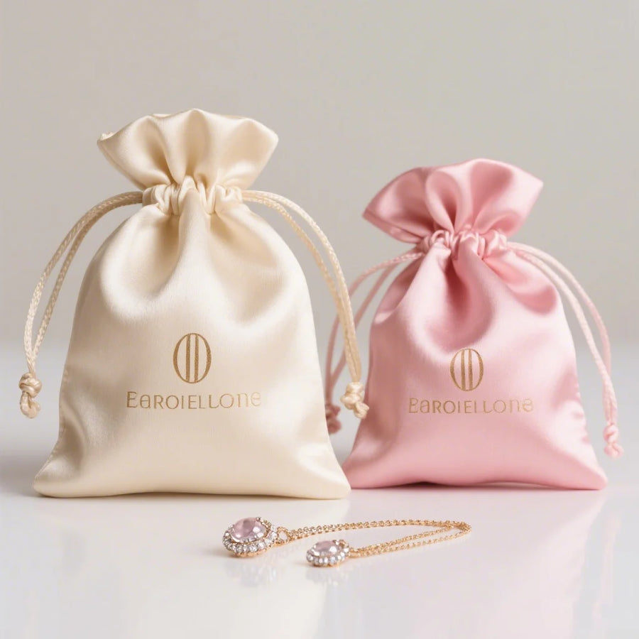 Custom Satin Jewelry Pouch Wholesale | Drawstring Bag 500 MOQ