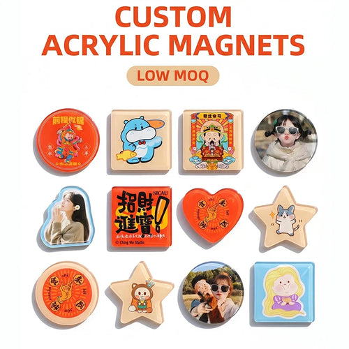 Custom Christmas Acrylic Fridge Magnets Wholesale | MOQ 1000