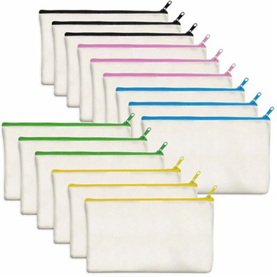 Custom Cotton Canvas Cosmetic Bags | Eco-Friendly | MOQ 100
