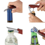 Wooden Wine Bottle Opener | Custom Laser Engraving | 3-in-1 Corkscrew