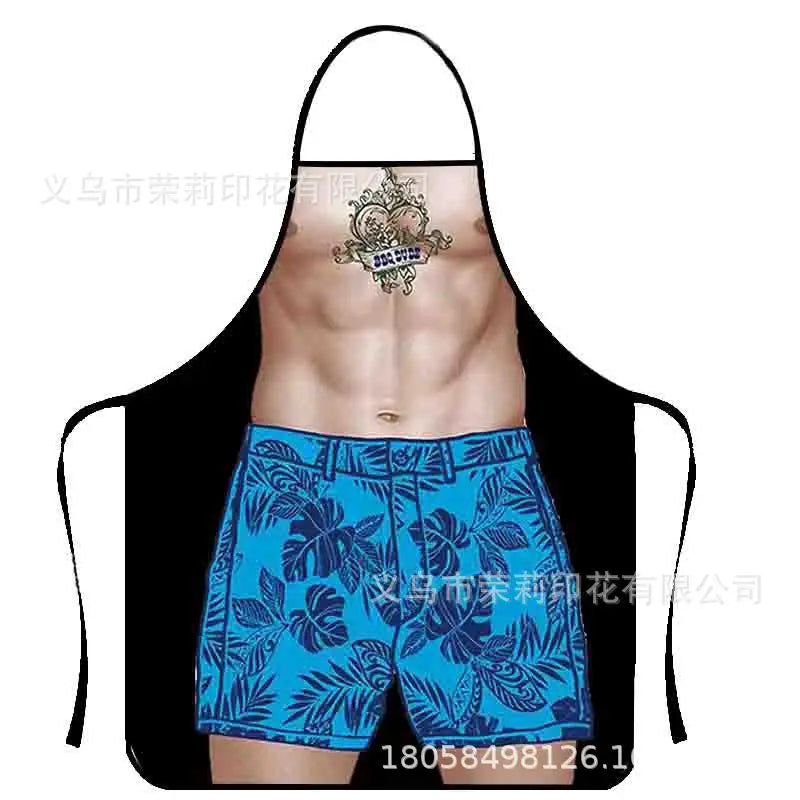 Waterproof Polyester Apron | 3D Printed Cartoon Barbecue Apron