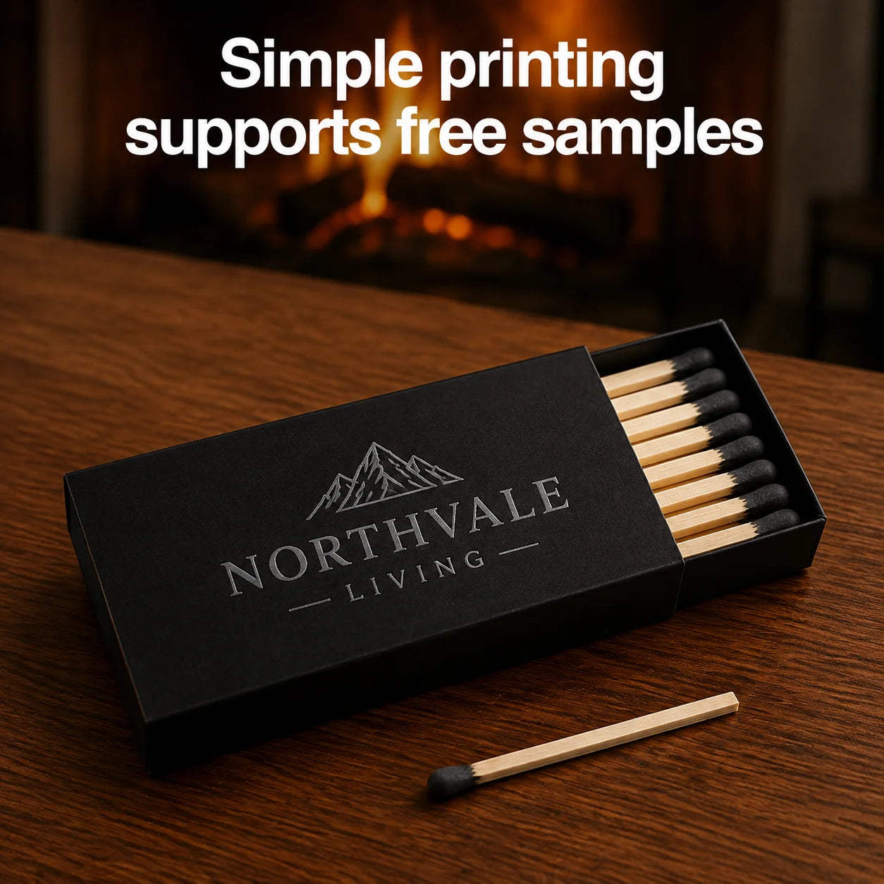 Custom Matchbox with Logo | CMYK + Spot UV | 300 MOQ | Safety Matches