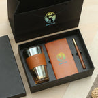 Custom Leather Notebook Gift Set with Logo | MOQ 500