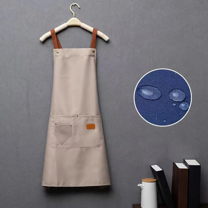 Custom Polyester Kitchen Apron with Pockets for Cooking, Baking, Cafés and Everyday Work