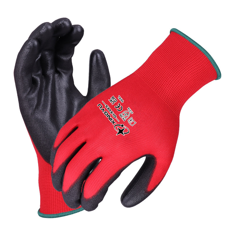 13G PU Polyester Work Gloves for Industrial Safety & Daily Tasks