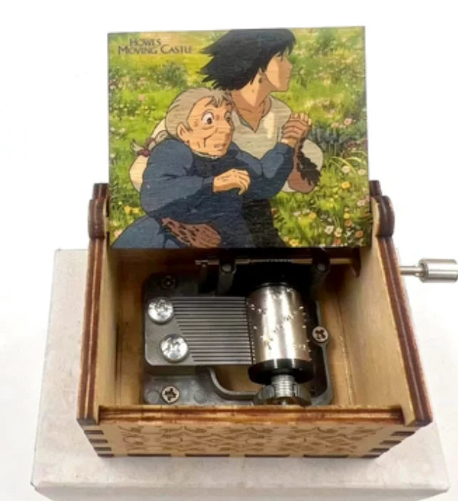 Wooden Hand-Cranked Music Box | Howl's Moving Castle | 10 MOQ | Custom