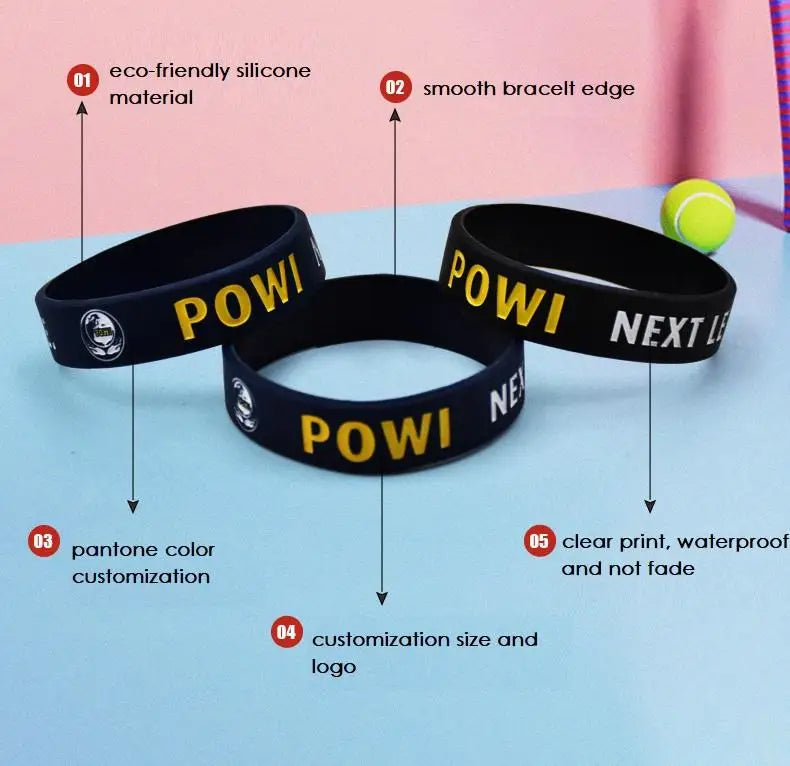 Custom Waterproof Silicone Wristbands | No Minimum MOQ Folk Art Event