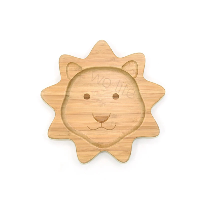 Bamboo Suction Plate Set | Animal Shapes | CPC Certified | 100 MOQ