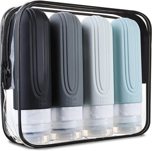 90ml Silicone Travel Bottles | TSA-Approved Leak-Proof Set