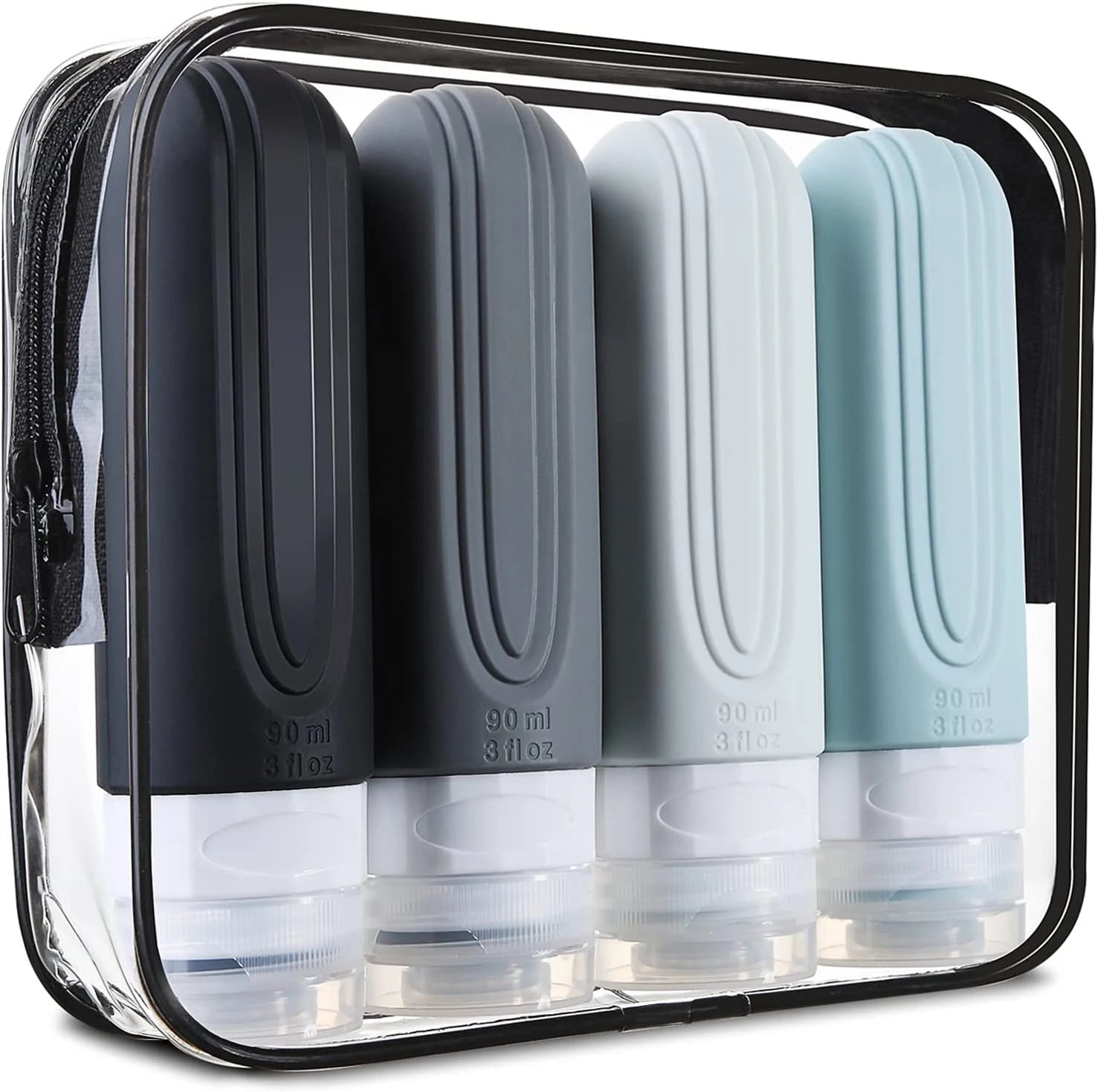 90ml Silicone Travel Bottles | TSA-Approved Leak-Proof Set