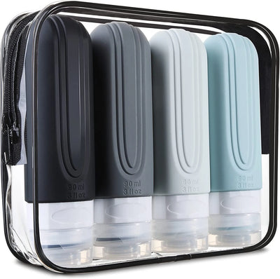90ml Silicone Travel Bottles | TSA-Approved Leak-Proof Set