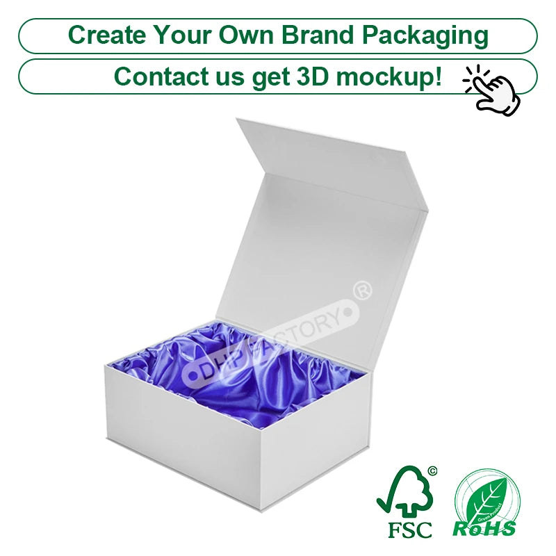 Custom Rigid Magnetic Box with Matte Black Finish | Luxury Packaging OEM Wholesale
