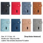Custom A5 Leather Notebook with Logo | 100 Pcs MOQ Thread-Sewn PU Journal