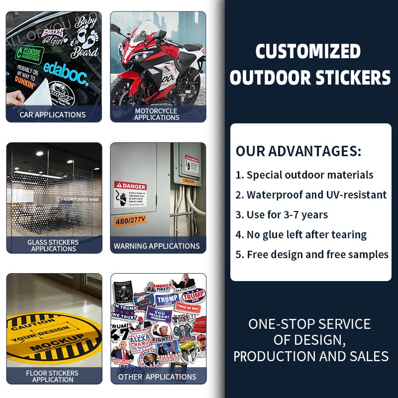 Custom Die Cut Car Decals with Logo | Waterproof Vinyl