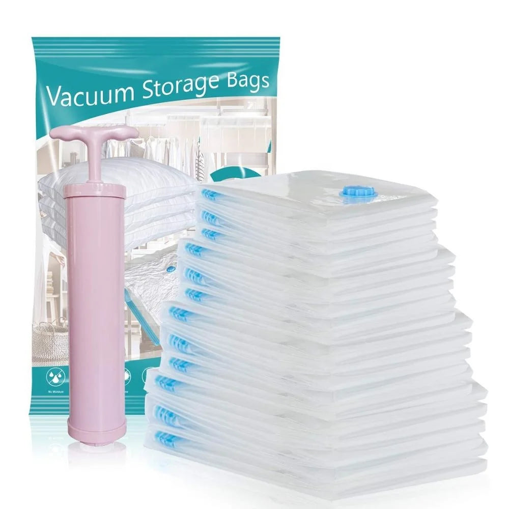 Vacuum Storage Bags 8-Piece Set | 75% Space Save | 1 MOQ | Custom