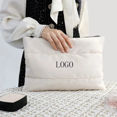 Custom Quilted Puffer Cosmetic Bags | 0.05 kg | MOQ 100