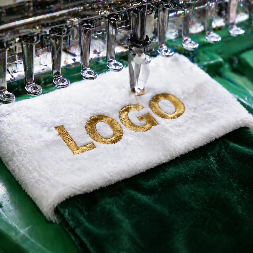 Embroidered Christmas Stockings with Logo | 18-inch Velvet | Bulk