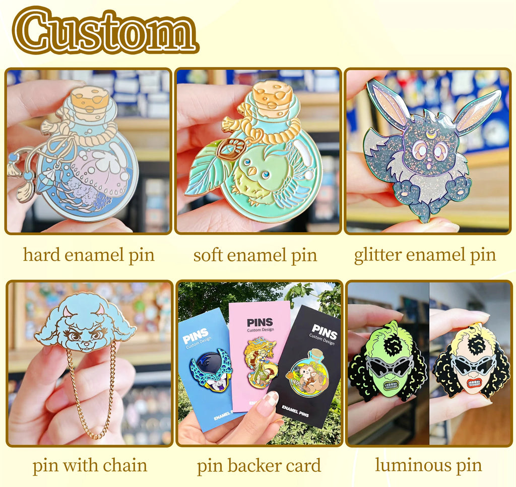 Custom Hard Enamel Pins with Logo | Metal Lapel Pin Maker MOQ 20
